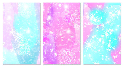 Fairy background. Unicorn pattern.