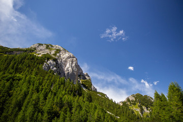 Fototapeta premium view of Julian Alps from The Vrsic Pass, Slovenia