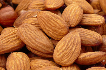 close up of almonds