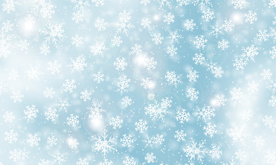 Fototapeta na wymiar Falling snow background. Vector illustration