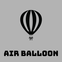 Fototapeta premium Hot air balloon set. Modern and trendy flat design style. Vector illustration, good for background, brand logo, web graphics. 