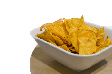 The Corn Chip on white background