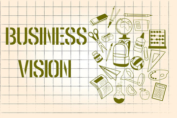 Word writing text Business Vision. Business concept for grow your business in the future based on your goals. © A