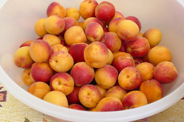 organic red colored apricots, ripe apricots, natural apricot fruit,