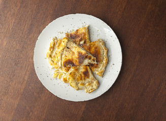 pizza dough with garlic and cheese