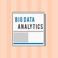 Obraz premium Text sign showing Big Data Analytics. Conceptual photo The process of examining large and varied data sets.