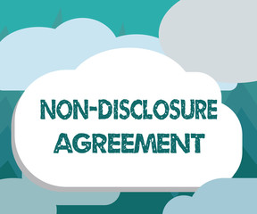 Conceptual hand writing showing Non Disclosure Agreement. Business photo showcasing Legal Contract Confidential Material or Information.
