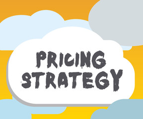 Word writing text Pricing Strategy. Business concept for set maximize profitability for unit sold or market overall.