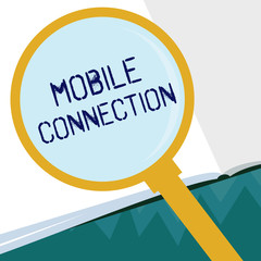 Conceptual hand writing showing Mobile Connection. Business photo showcasing Secure universal login solution using mobile phone.