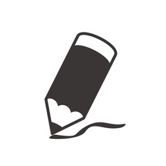 Pencil vector illustration with black and white design suitable for icon or logo. Pencil illustration isolated on white background with simple design 