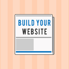 Obraz premium Text sign showing Build Your Website. Conceptual photo Setting up an ecommerce system to market a business.