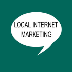 Conceptual hand writing showing Local Internet Marketing. Business photo showcasing use Search Engines for Reviews and Business List.