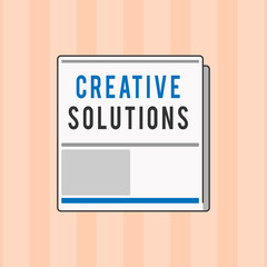Obraz premium Text sign showing Creative Solutions. Conceptual photo Original and unique approach in solving a problem.