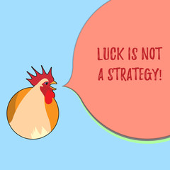 Word writing text Luck Is Not A Strategy. Business concept for it is not being Lucky when planned intentionally.