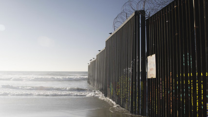 San Diego-Tijuana Surf Fence Border Wall