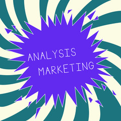 Conceptual hand writing showing Analysis Marketing. Business photo text Quantitative and qualitative assessment of a market.
