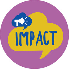 Text sign showing Impact. Conceptual photo action of one object coming forcibly into contact with another.