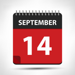 September 14 - Calendar Icon - Calendar design template