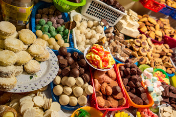 Traditional sweets at Corpus Christi celebration in Ecuador