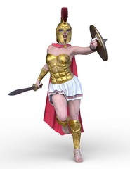 Fototapeta premium 戦う女戦士