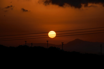 Perfect timed sunset