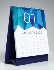 Simple desk calendar 2020 - January