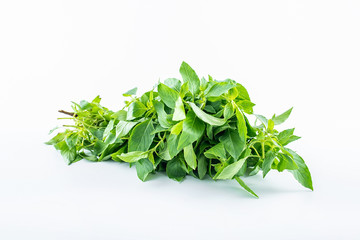 A fresh spice nine-story tower on a white background