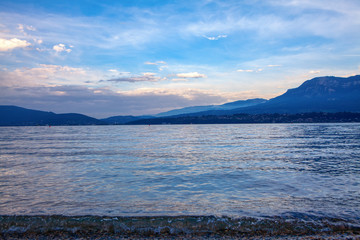Scenery of Lac du Bourget in the morning