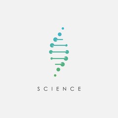DNA logo design template.icon for science technology
