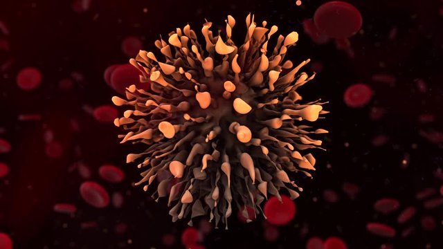 Hepatitis virus causing chronic disease illness - 3D rendering