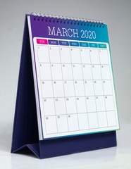 Simple desk calendar 2020 - March