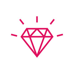 Diamond icon vector crystal luxury symbol illustration