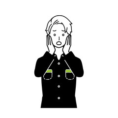 An illustration of a man with a shocked expression.