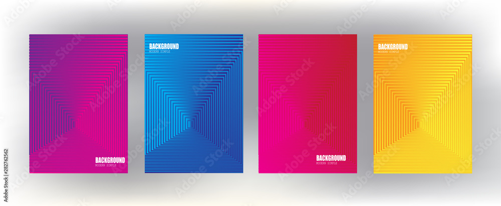 Canvas Prints minimal cover design with textured gradient future geometric pattern vector