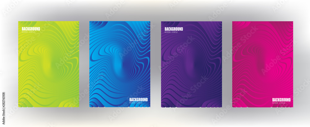 Wall mural minimal cover design with textured gradient future geometric pattern vector
