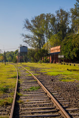 Fototapeta premium railway in the countryside