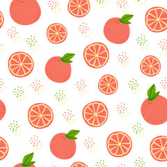 Orange fruit seamless pattern