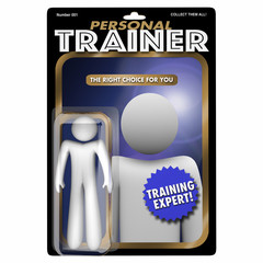 Personal Trainer Physical Exercise Fitness Professional Action Figure 3d Illustration