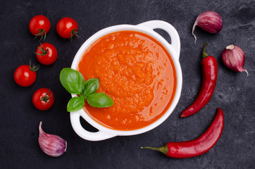 Homemade vegetable red sauce