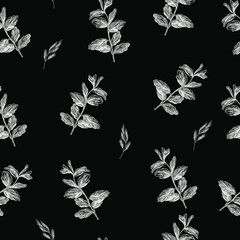 sketched flower print in bright colors - seamless background - Vector editable pattern, flower edible, painted, digital art, spring summer, pretty background, graphic flowers nature