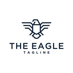 eagle outline vector icon logo design