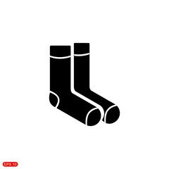 Socks icon. Christmas socks vector illustration. Simple illustration of sock vector icon 