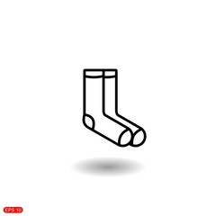 Socks icon. Christmas socks vector illustration. Simple illustration of sock vector icon 