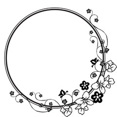 Pattern art wreath frame, for template of cards. Vector