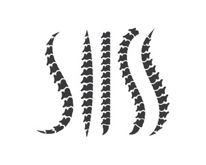 Spine diagnostics logo icon template vector illustration