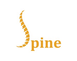 Obraz premium Spine diagnostics logo icon template vector illustration