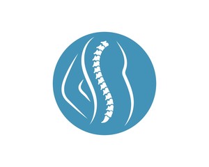 Spine diagnostics logo icon template vector illustration