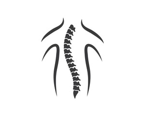Spine diagnostics logo icon template vector illustration