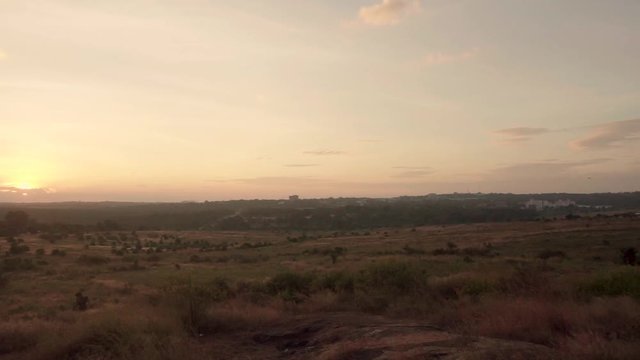 sunst at an african national park