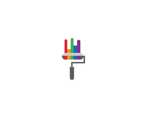 Paint brush icon Template vector